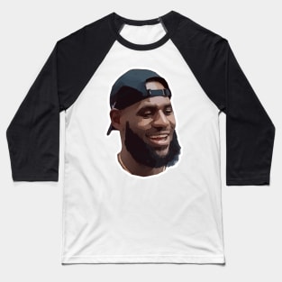 Lebron James Vector Art Baseball T-Shirt